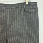 Tibi Grey and Pink Pinstripe Straight Leg Trouser Pants Size Medium Photo 3