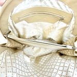 Genuine Stingray Exotic‎ Leather Leopard Print Satchel Handbag Purse, Gold Trim Brown Photo 7