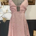 Nasty Gal NWT Y2K Metallic Star Print Cami Swing Dress ~ Size 6 ππ Photo 2