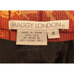 Maggy London  Size 4 Quilted Jacket‎ 100% Silk Colorful Abstract Floral Button Up Photo 4