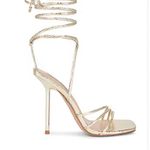 Steve Madden - Evita Wrap Sandals in Gold Snake Photo 5