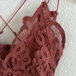 Free People  FP One Adella Bralette Rust Neutral Lace Medium Photo 2