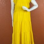 La Ven Boutique Lara Dress Maxi Dress Cap Sleeve Ruffle Casual Size M. B27 Yellow Size M Photo 0