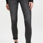 MOUSSY VINTAGE Lenwood Distressed Skinny Ankle Jeans Washed Black Size 25 Photo 0