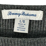 Tommy Bahama | Large | Pickford Lurex Charcoal Silver Stripe Boatneck Sweater Photo 3