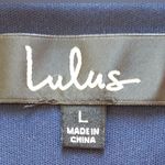 Lulus Pretty Pretender Dress Size Large Navy Floral Print Long Sleeve NWT Photo 6