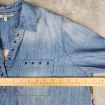 John Mark  Womens Blouse Top Denim Floral Size L Large Photo 4