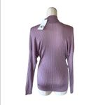 ZARA NWT Mock Neck Ribbed Sweater Lightweight Lavender Large Photo 8