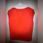 Evie women’s orange red Knit wide Tank Top Size XL‎ summer colorful round neck Photo 1