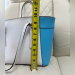 Guess Delaney vintage style color block large shoulder bag tote purse blue Photo 8