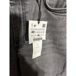 ZARA Split Skinny Hi Rise Full Length Jeans Size 8 Gray Denim Stretch Modern NEW Photo 3