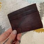 Vintage Leather Card Holder Brown Photo 3