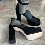 Good American  Suede Platform Ankle Strap Sandals Size 11.5 NEW in Box w/Dust Bag Photo 4