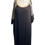 POL  Black 3/4 Sleeve Loose Maxi Dress Photo 0