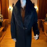 Ivanka Trump Single Breasted Wool Cashmere Coat Removable Faux Fur Collar sz 16 Photo 8