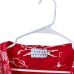 Tanya Taylor  Alda Linen Red Hawaiian Mini Dress Photo 3