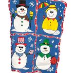 Vintage‎ Fruit of the Loom Christmas Snowman Sweatshirt Blue Size XL Photo 1