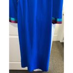 Vanity Fair VTG 80s Burgundy Teal Velvet Housecoat Long Robe Women’s Sz L USA Photo 10