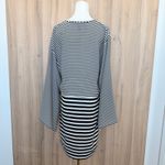 BCBGMAXAZRIA Striped Dress Black White Mini Size M Modern Minimalist Photo 4
