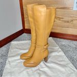 Ulla Johnson  Adler Leather Knee High Buckle Boot 5 35 Caramel Brown Dust Bag Photo 3