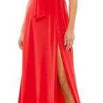 Ieena for Mac Duggal Size 6 Red Deep V Photo 0