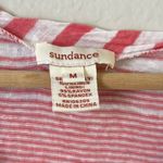 Sundance Linen Dress Womens M Coral White Striped Sleeveless Asymmetrical Hem Pink Size M Photo 6