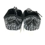 Womens Sport Sneakers Lace Up Knit Lightweight Black White Size 42 US 10 Photo 2