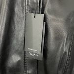 Rails NWT Ruby Faux Leather Black Mini Shirtdress Women's Size XS Long Sleeve Photo 6