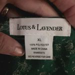 LOTUS & LAVENDER silky pleated designer green top long sleeve button up round Yellow Size XL Photo 7