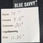 Blue Savvy  Black Distressed Jean Shorts NWT Size 22 Mid-Rise Black Denim Shorts Photo 11