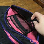 Adidas  Black Sling Backpack with Pink Accents Photo 3