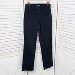 NYDJ Petite Rhinestone Pocket Straight Leg Slimming Jeans Black 2P Photo 2