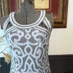 Gretchen Scott Ikat Cutout Strappy Back Sheath Dress ~ Size XS 🧡🍄 White Photo 3