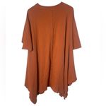 Free People Beach Size XS Orange Khana Crew Neck Short Sleeve Tunic Top dress Photo 6