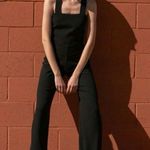STAUD Parker Black Crepe de Chine Jumpsuit Photo 4