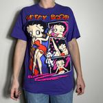 Betty Boop  Purple Graphic T Shirt Size Medium Photo 3