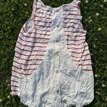 Pink Clover Striped Longline Hem Patriotic Tank Photo 2