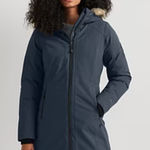 Eddie Bauer Women's Sz Medium Olympia Waterproof Down Hooded Stadium Coat Photo 0