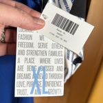 LuLaRoe NWT Randy Blue w/ White Blue Black Red Plaid Sleeve Size XL Photo 3