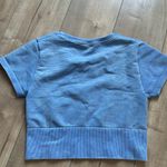 Aerie 4/$25 Offline by  Ribbed Blue Fitted Athletic Crop Top Sz S Photo 3