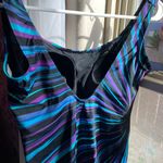 Women’s one piece colorful purple blue black bathing suit Multiple Size 10 Photo 10