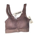 Steve Madden  Ribbed Seamless Bra Comfort Stretch Activewear, Bark, Size S, NWT Photo 0