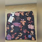Treasure & Bond Treasure Bond Black Leaf And Flower Print Silk Square Silk Scarf New With Tags Photo 3