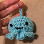 Crochet Baby Octopus 🐙 Keychain Blue Photo 5