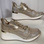 ALDO NWOB Womens Dardoviel Platform Wedge Sneaker Gold Glitter Shiny 10 41 8 Photo 0