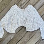 POL  Oversized White Confetti Sweater Size L Photo 1