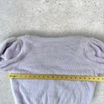 For Love & Lemons Devon Cropped Cardigan Sweater Purple Faux Mohair Size XL Photo 7