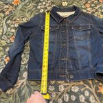 REWASH  Denim Jacket Womens Small Blue Trucker Jean Dark Wash Button Front Photo 2
