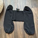 Blue Life  Black Crop Top Photo 2