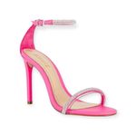 Anthropologie Schutz x  𖦹 Fabienne Crystal Stiletto Heel Sandal 𖦹 Acid Pink 𖦹 Photo 1